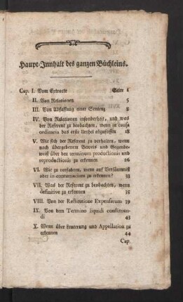 Haupt-Innhalt des ganzen Büchleins.