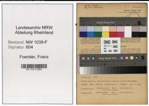 Entnazifizierung Franz Foerster , geb. 22.07.1916 (Vermessungsingenieur)