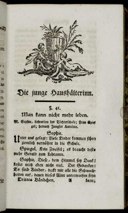 §. 41. Man kann nicht mehr leben.