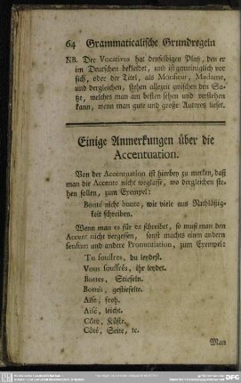 Einige Anmerkungen über die Accentuation