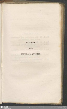 Plates And Explanations
