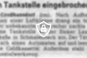 In Tankstelle eingebrochen