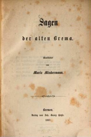 Sagen der alten Brema