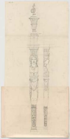 Thiersch, Friedrich von; Wiesbaden; Kurhaus - Säule (Ansicht, Teilansicht)