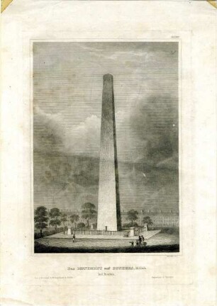 Grafik "Das Monument auf Bunkers Hill bei Boston"