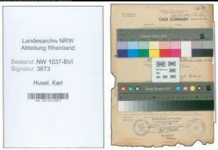 Entnazifizierung Karl Huxel , geb. 19.06.1904 (Verwalter)