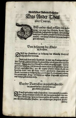 Das Ander Thail oder Tractat.