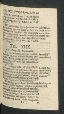 Tit. XIIX. De Processu Executivo