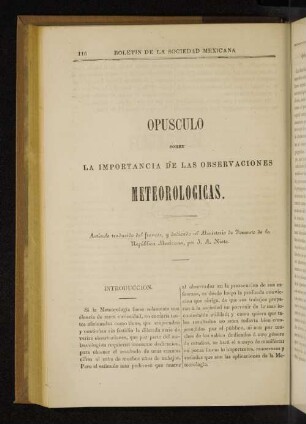 Oposculo sobre la importancia de las observaciones meteorologicas.