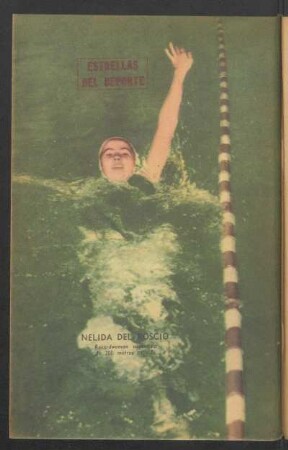 Nelida del Roscio, recordwoman argentina de 200 metros espalda - [Fotografía] : Estrellas del deporte