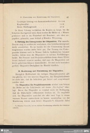 Färbung des Untergrunds der Diapositive