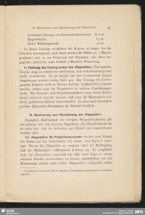 Färbung des Untergrunds der Diapositive