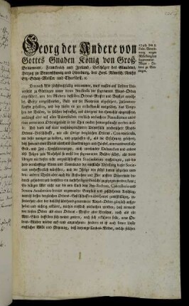 Verbot des Mops-Ordens unter Angabe der Strafzumessung [gedruckte Verordnung].
