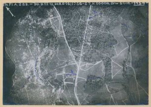 Foto der Stellungen südwestlich von Moulins (Luftbild)