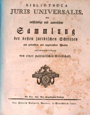 Collectionis notabiliorum decisionum Supremi Tribunalis Appellationum Hasso-Cassellani. 8. 1791
