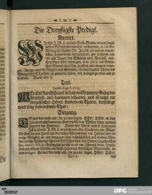 Die Dreyßigste Predigt.