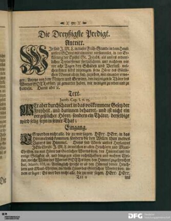 Die Dreyßigste Predigt.