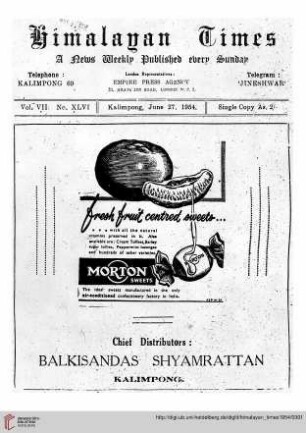No. XLVI (27 June 1954)