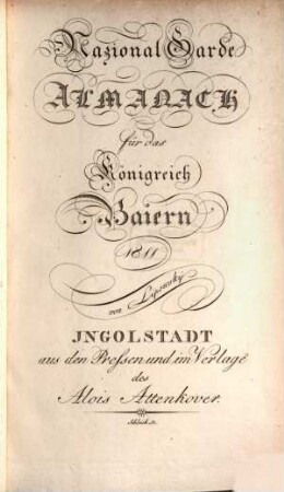 Nazional-Garde-Almanach für das Königreich Baiern. 1811