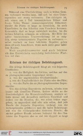 Erlernen der richigen Belichtungszeit