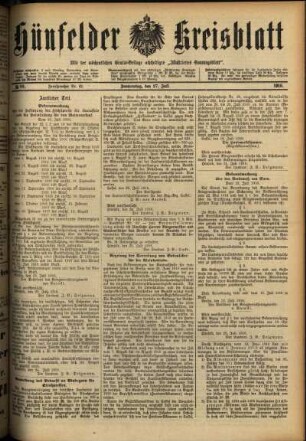 Ausgabe vom Donnerstag, den 27. Juli 1916.