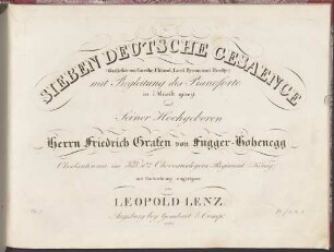 Sieben deutsche Gesaenge : mit Begleitung des Pianoforte : op. 7