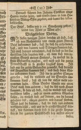 93-94, Vielgeliebter Vetter.