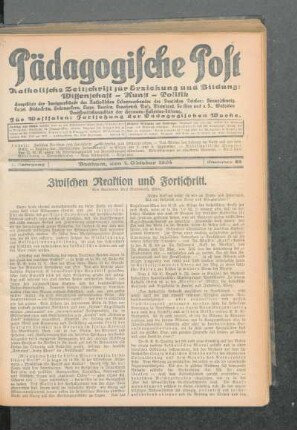 Zwischen Reaktion und Fortschritt