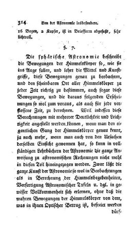 § 7. 8. von der sphärischen Astronomie