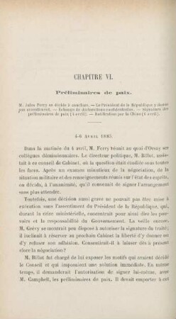 Chapitre VI. Préliminaires de paix