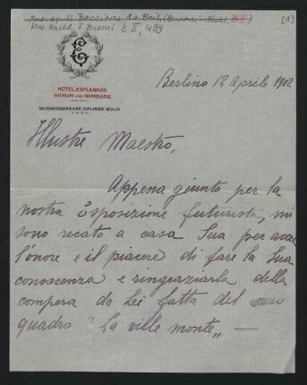 Brief an Ferruccio Busoni : 12.04.1912