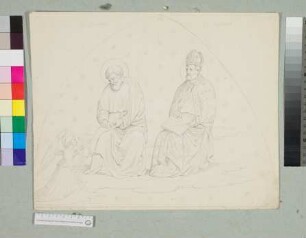 nach dem Gewölbeviertel mit den Hl. Matthäus und Ambrosius der Katharinenkapelle von S. Clemente in Rom