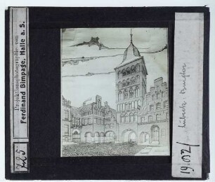 unbekannt (Jugendstil), Burgtor in Lübeck (Druck)