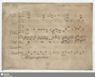 Il mostro. Excerpts - Mus.3550-F-11 : B, strings, ob (2), cor (2); G