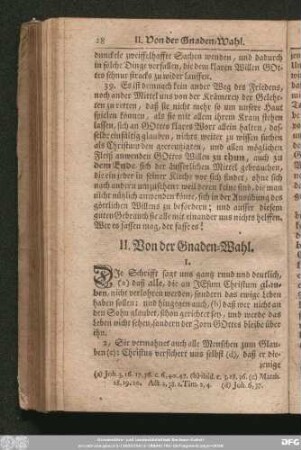 II. Von der Gnaden-Wahl.