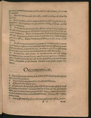 Oeconomicae.