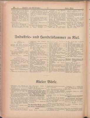 Industrie- und Handelskammer zu Kiel.
