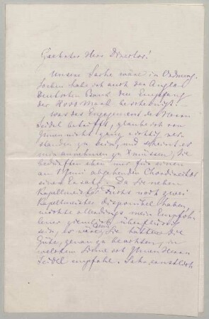 Richard Wagner (1813-1883) Autographen: Brief von Richard Wagner an Bernhard Pollini - BSB Autogr.Cim. Wagner, Richard.58