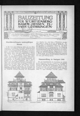 Bauausstellung in Stuttgart 1908