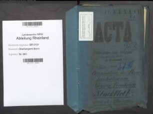 Stockfleth, Georg Friedrich geb. 01.07.1863; Berginspektor; Prüfungs- u. Personalakten Band 1