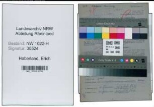 Entnazifizierung Erich Haberland , geb. 25.02.1896 (Schlosser)