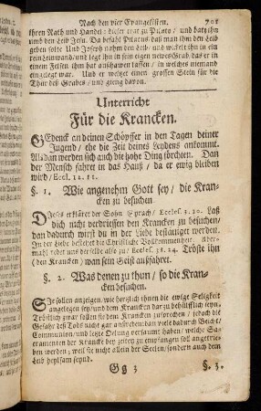 701-754, Unterricht Für die Krancken.