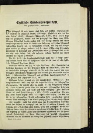 Christliche Erziehungswissenschaft