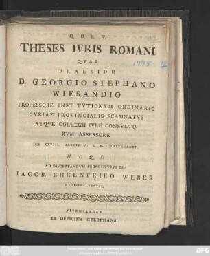 Theses Ivris Romani