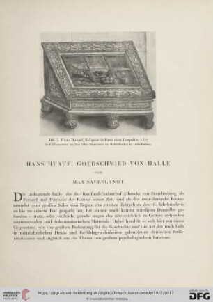 Hans Huauf, Goldschmied von Halle