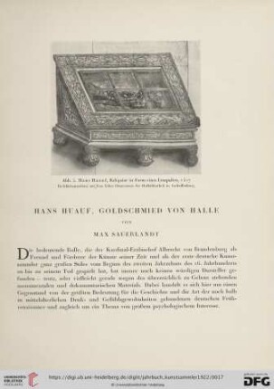 Hans Huauf, Goldschmied von Halle