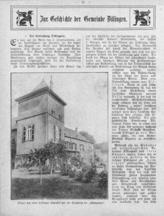 Zur Geschichte der Gemeinde Dillingen