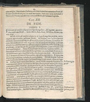Cap. XII. De Fide.