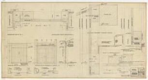 Wohnhaus Jagusch, Karlsruhe Ausführungsplanung: Garagentor: Ansicht, Schnitte 1:20, 1:5, 1:1