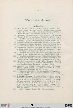 Vermischtes (Nr. 1348-1454)